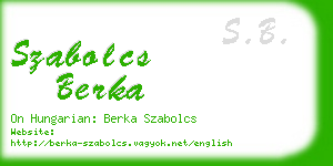 szabolcs berka business card